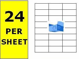 24 Per Sheet (64x34mm)